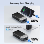 20,000mAh 65W Fast-Charge Power Bank (Laptop & Phone)