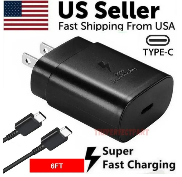 25W USB-C Fast Wall Charger + 6ft Cable