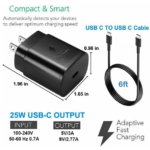 25W USB-C Fast Wall Charger + 6ft Cable