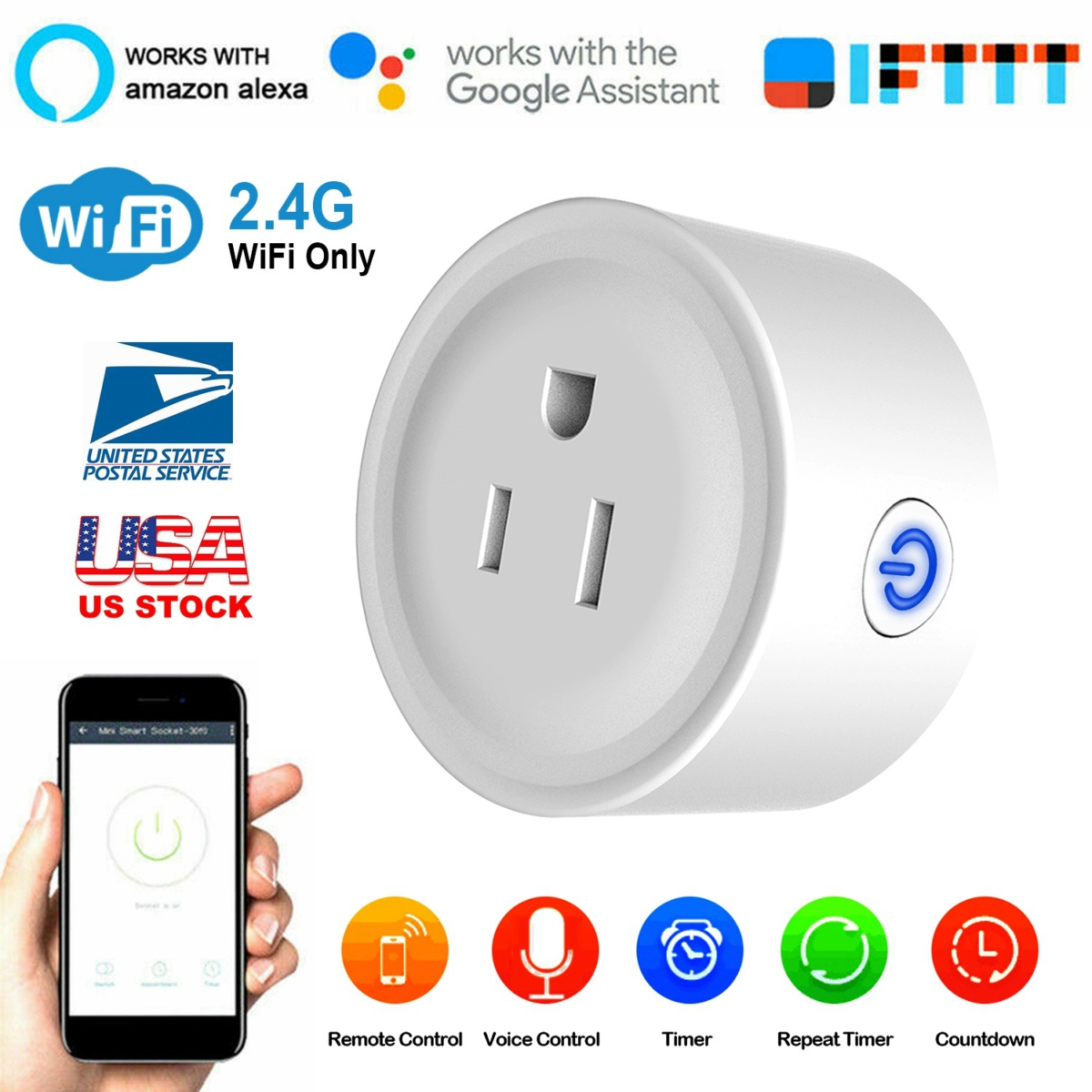 WiFi Smart Plug – Works with Alexa & Google